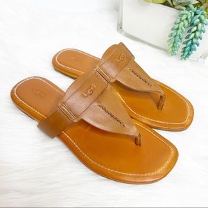 UGG Gaila tan sandal thong flip flops size 9